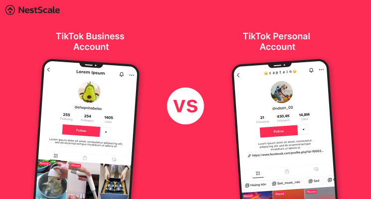 TikTok business account vs personal account