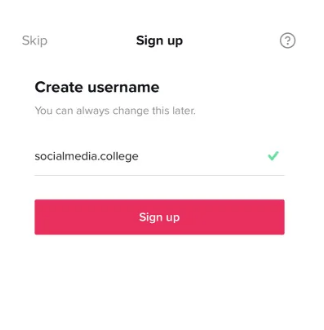 create username