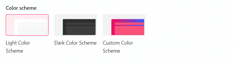 color scheme