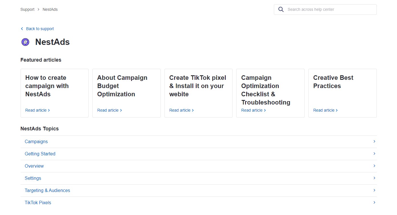 NestAds Help Center