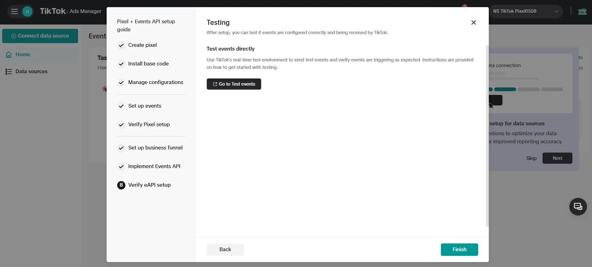 configure the pixel