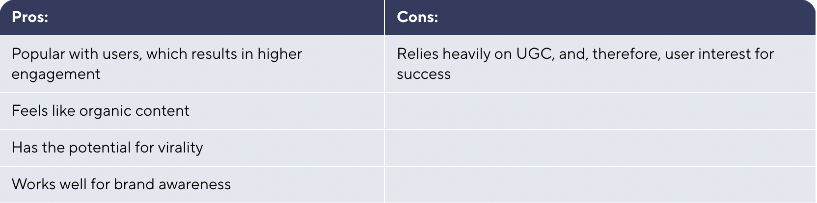 branded hastag challenge pros and cons 