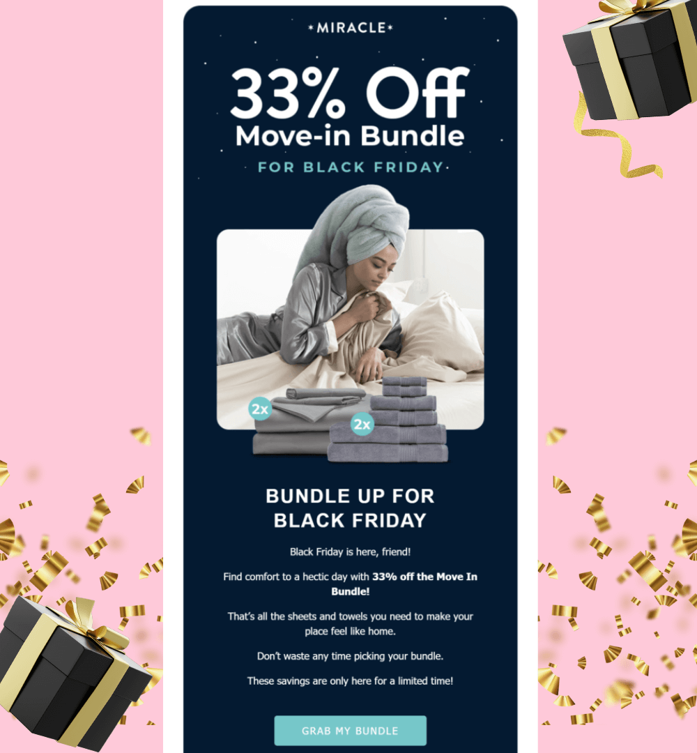 Black Friday email campaigns Miracle