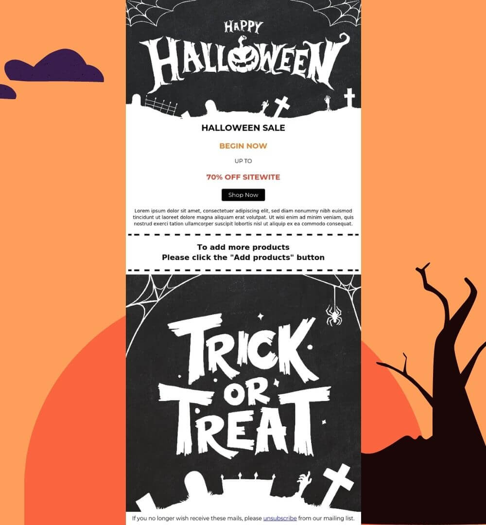 Halloween Horror VR Games Sale Email Template