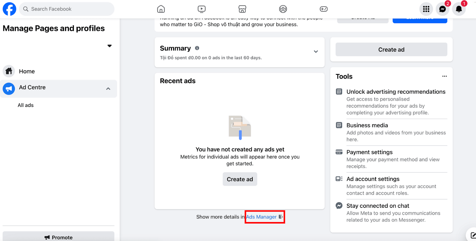 track metrics in Facebook ads 1