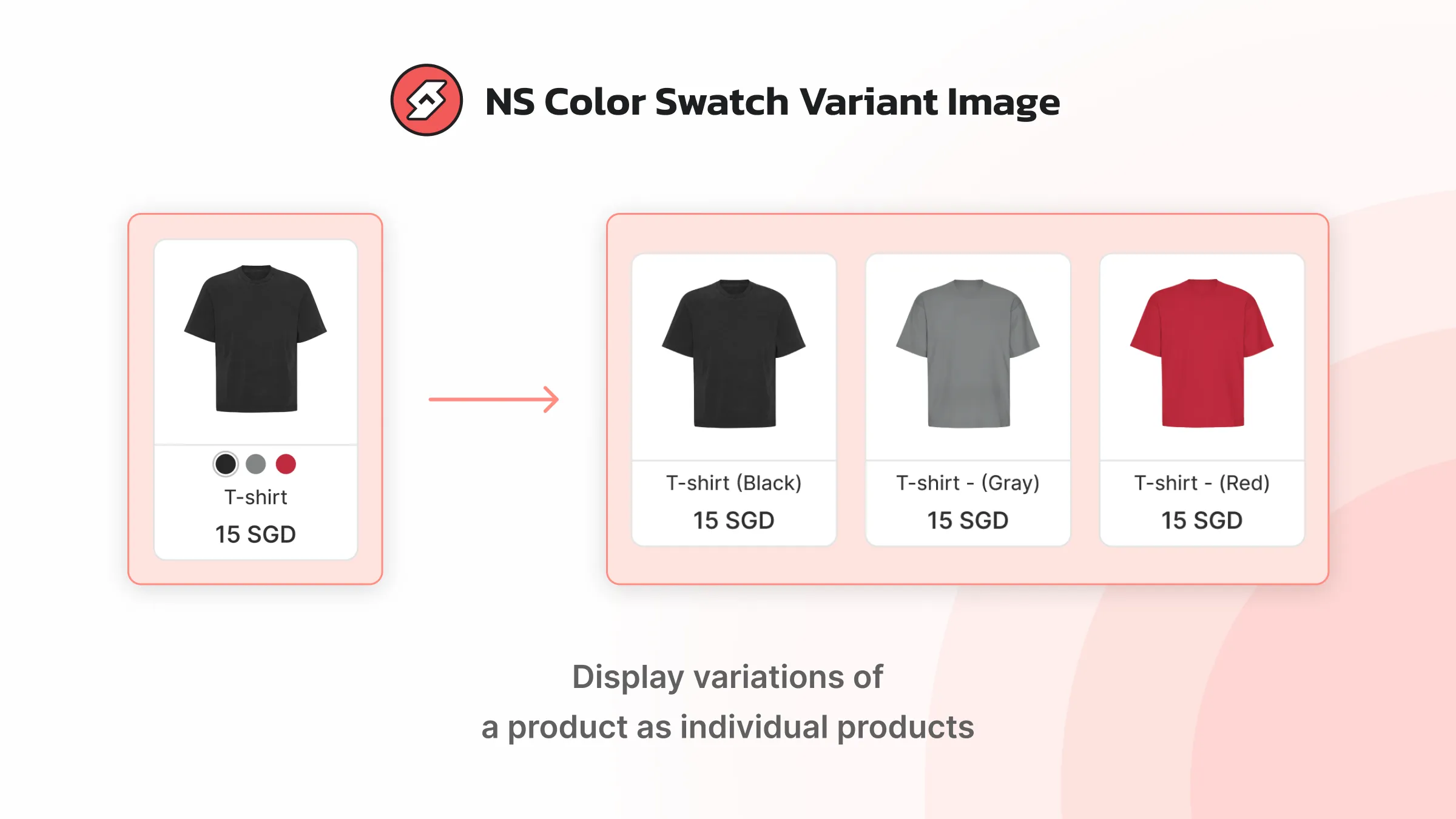 Show variants as separate products in Shopify