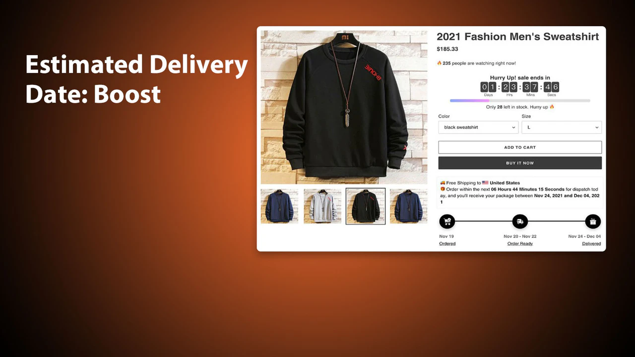 GS: Estimated Delivery Date Best Shopify COD Delivery Date Estimator Apps