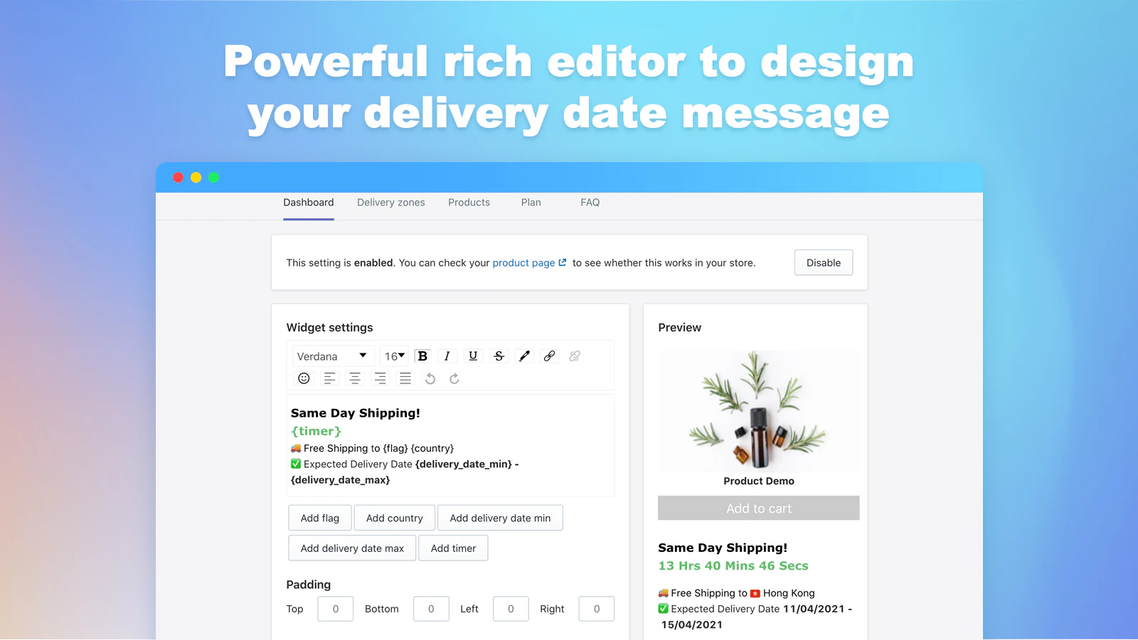 EDDer: Estimated Delivery Time Pro Best Shopify Delivery Date Apps with Multi-Language Support