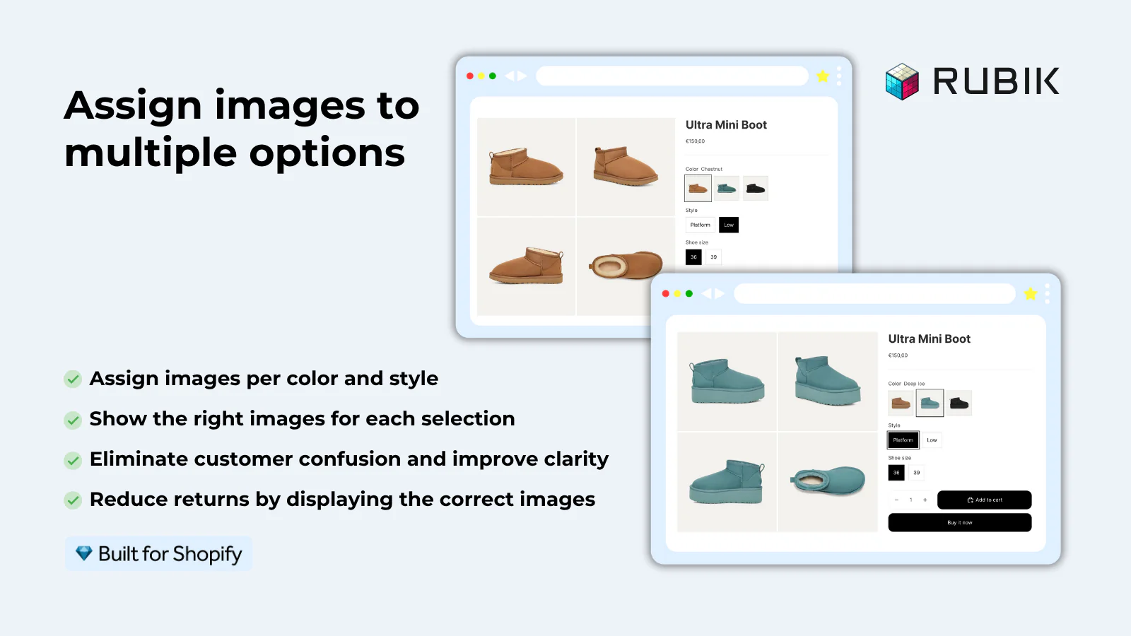 Rubik Variant Images Shopify variant image gallery apps