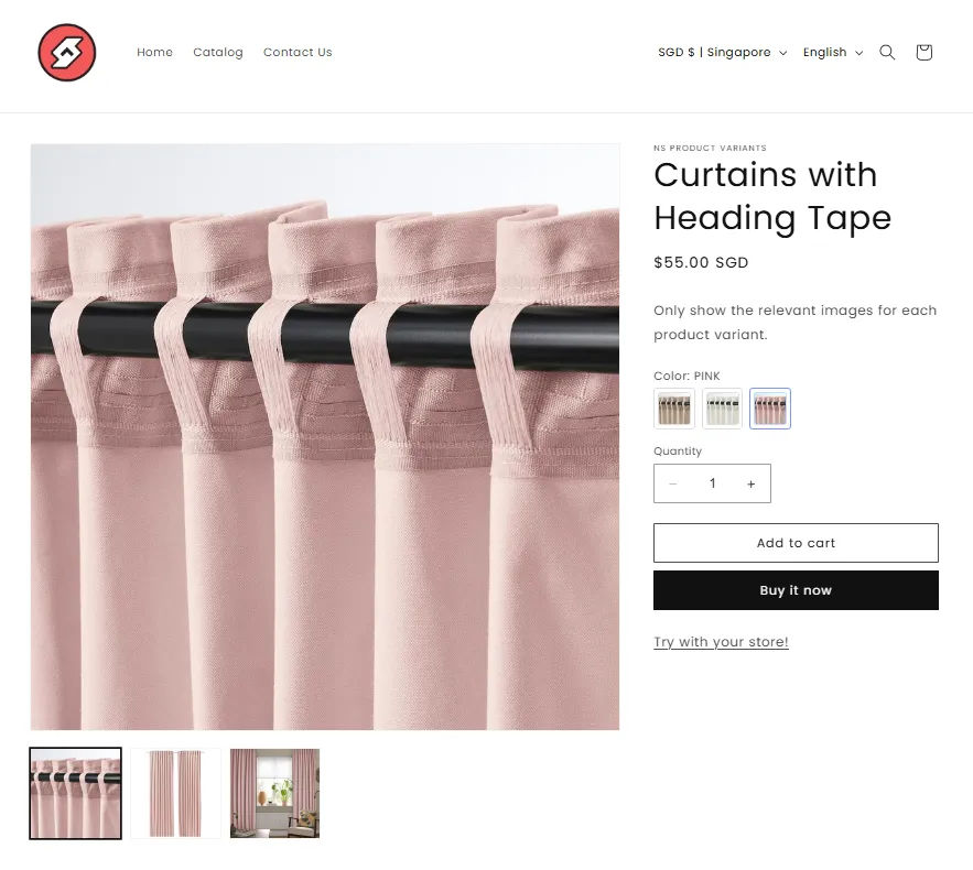 Shopify Variant Image Gallery Apps demo