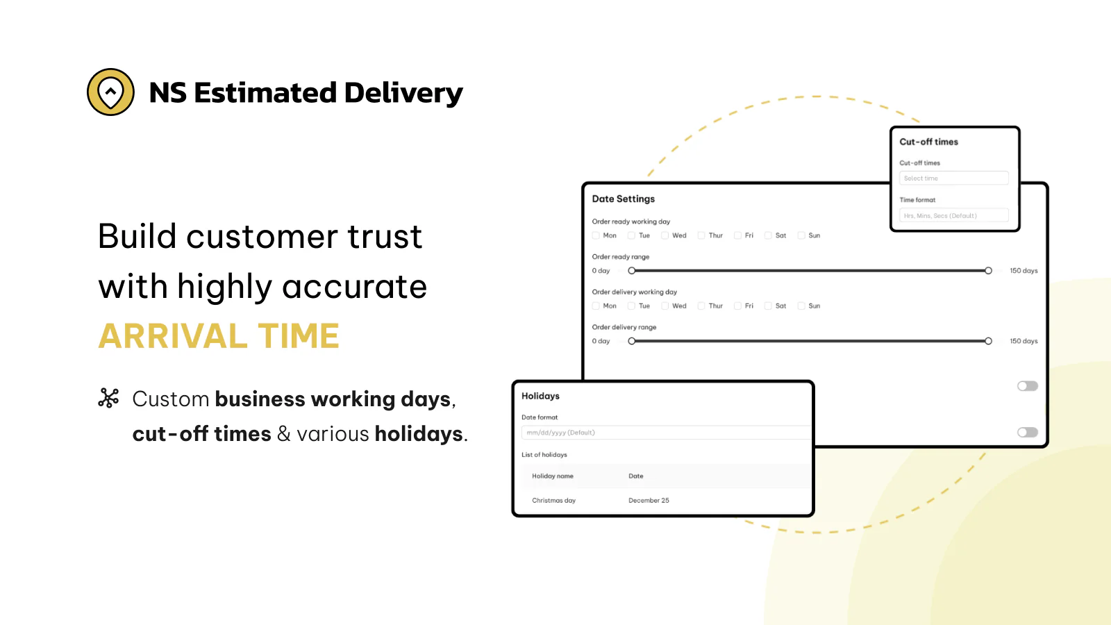 NS Estimated Delivery app Best Shopify COD Delivery Date Estimator Apps
