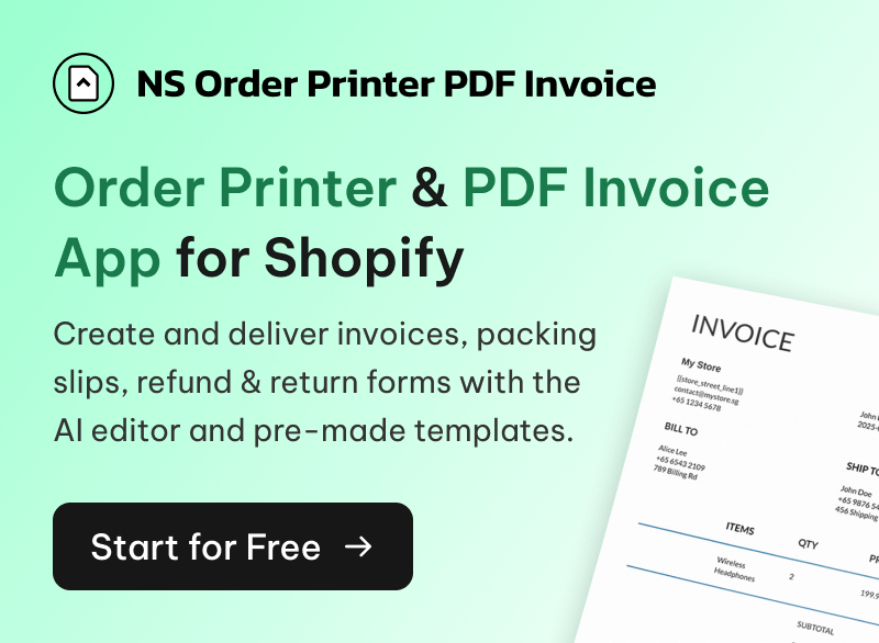 NS Order Printer PDF Invoice