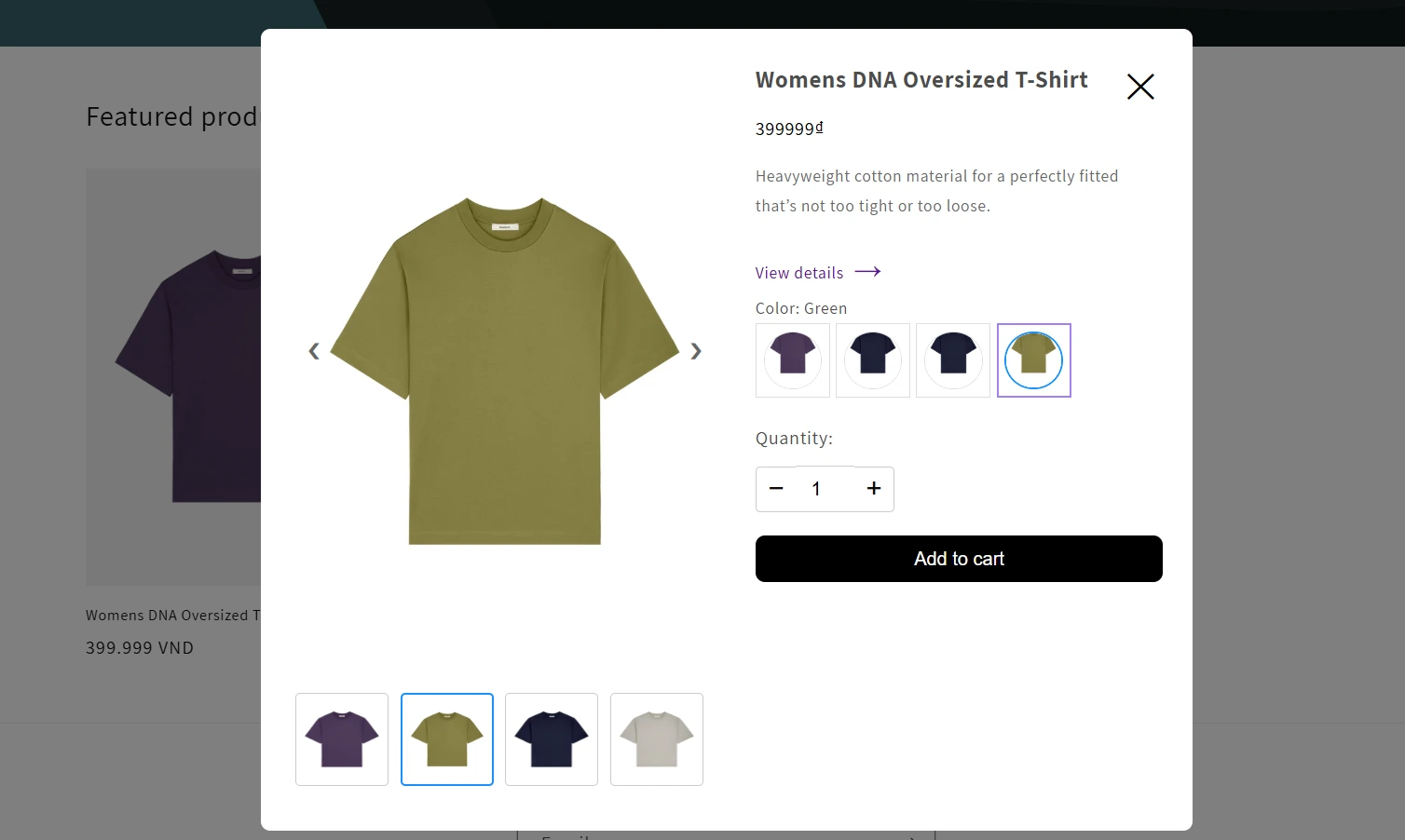 quick view popup