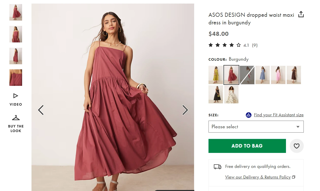 Swatches are best for visually driven products such as fashion (clothing, accessories)