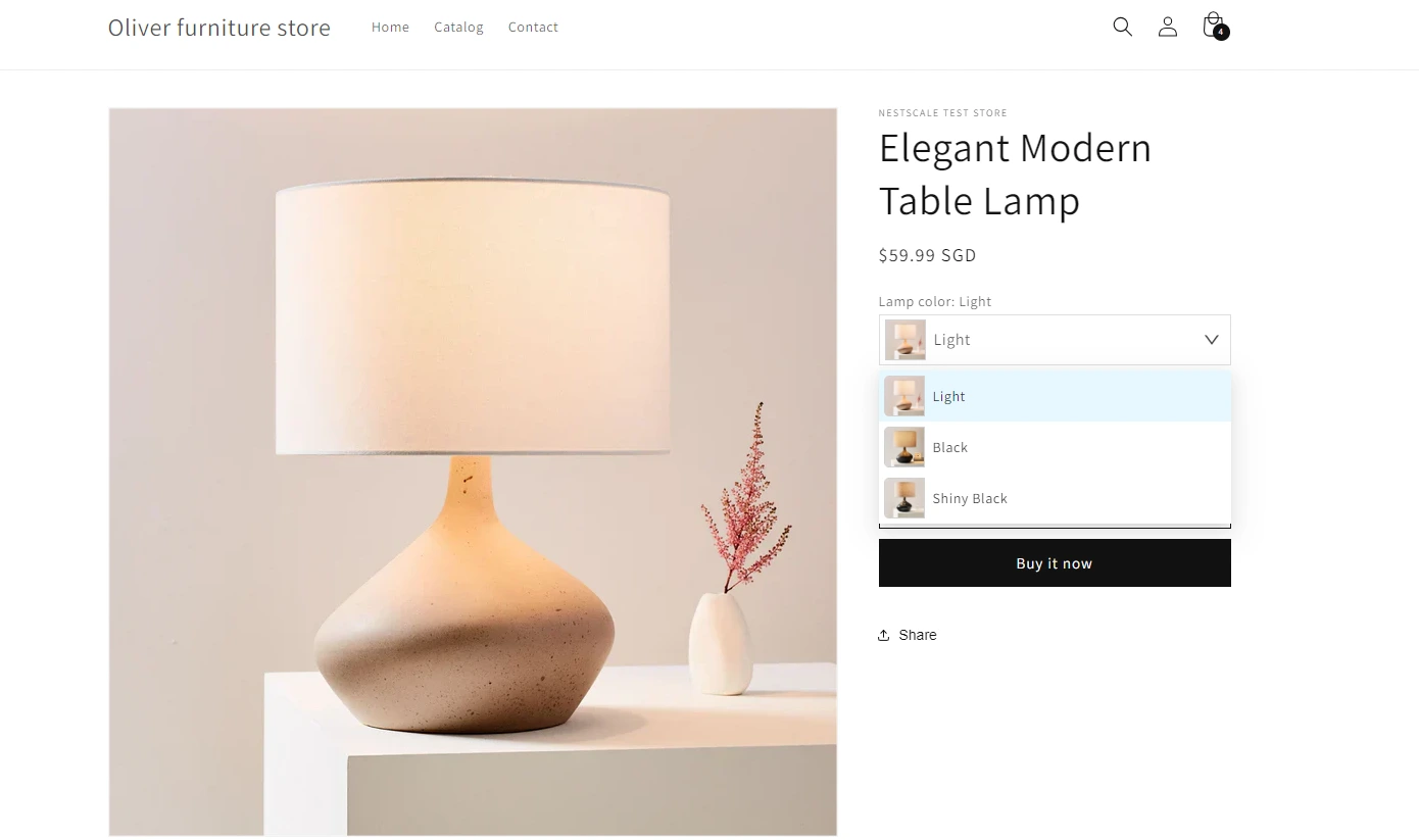 Dropdowns add more steps to the purchasing process.