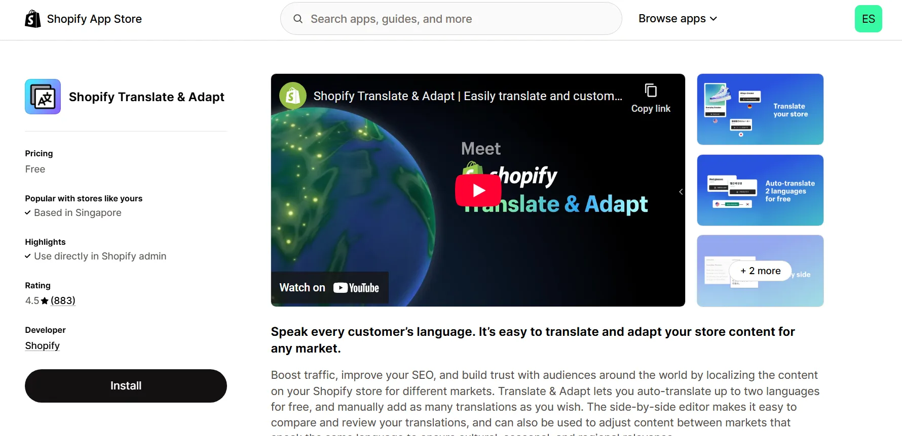 Shopify Translate & Adapt