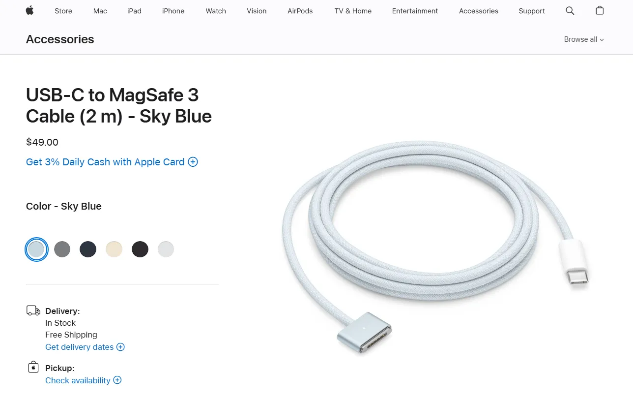 example from Apple store
