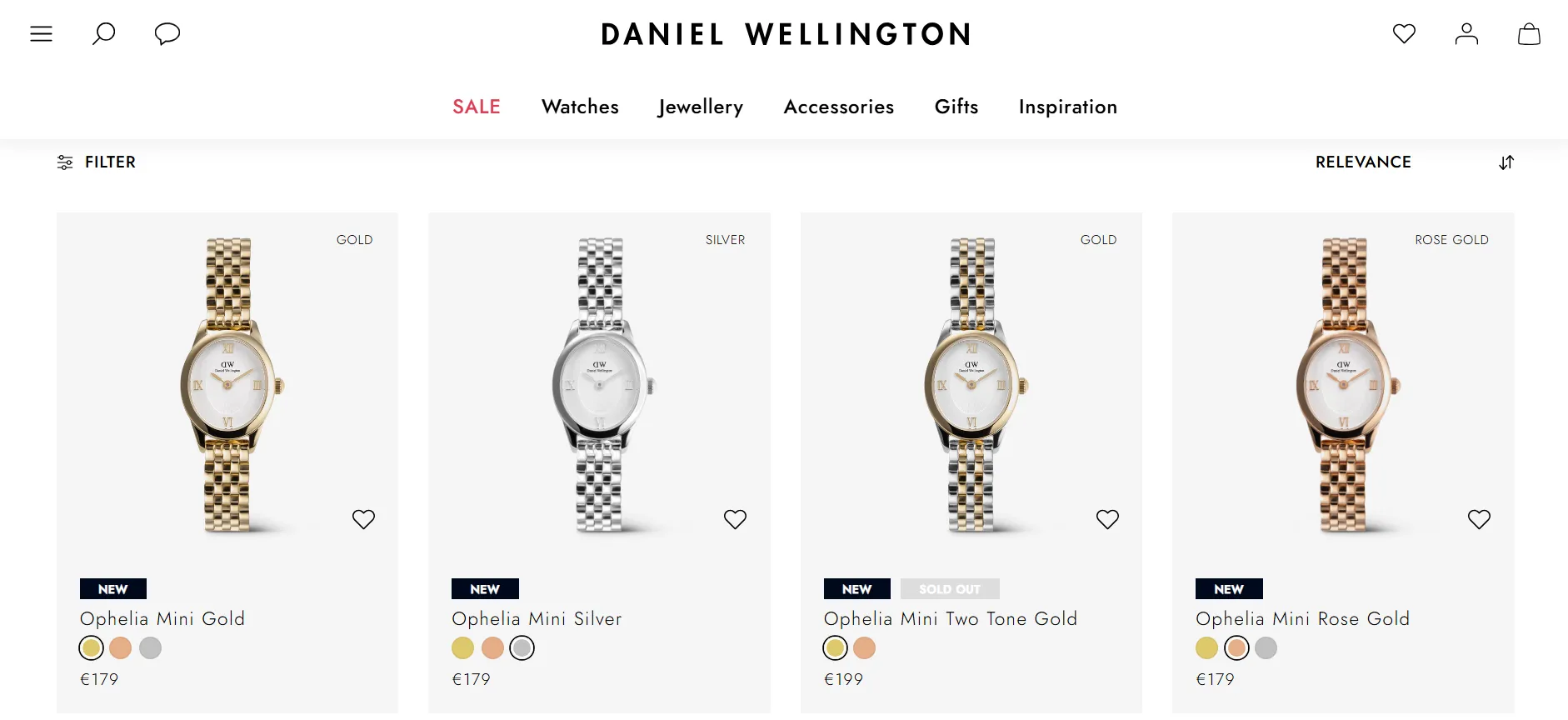 example from daniel wellington store