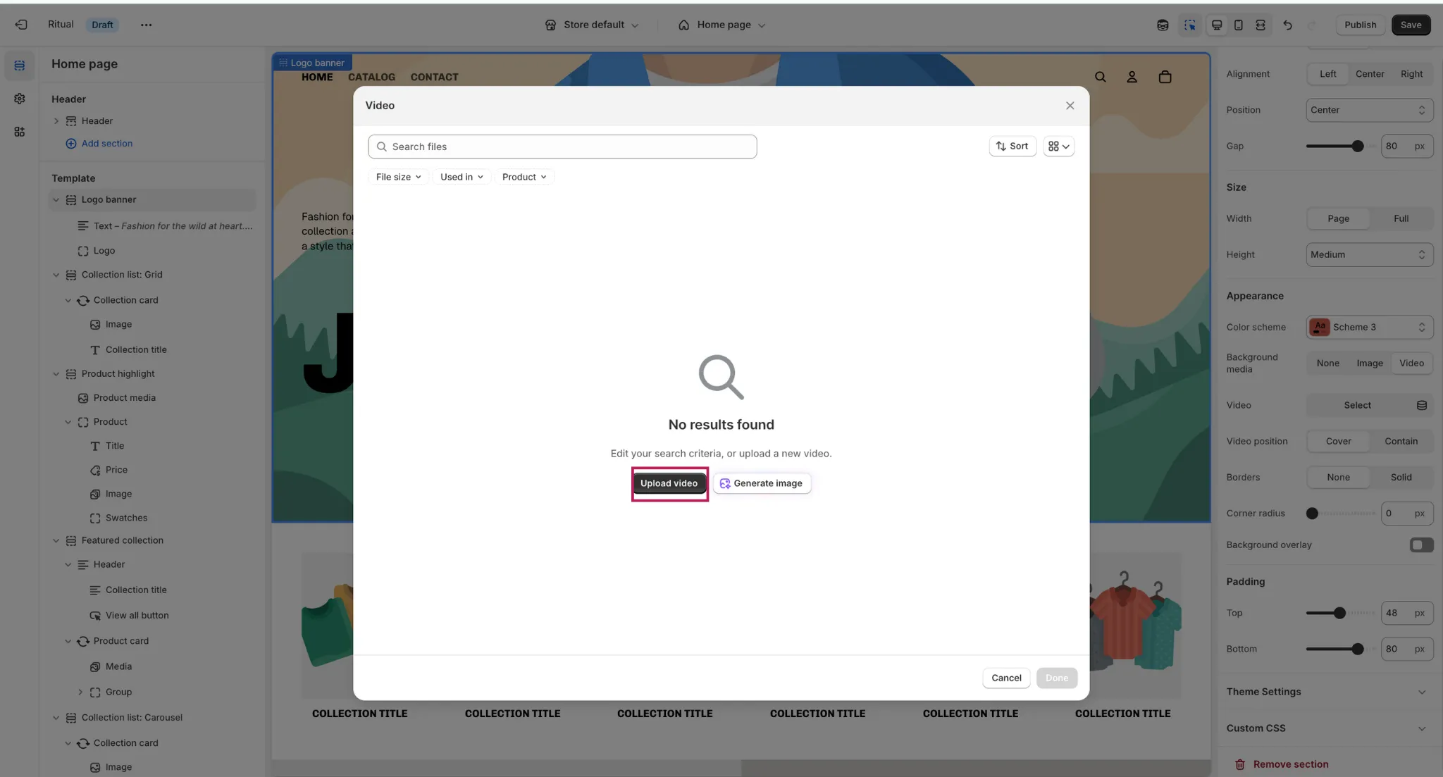 Upload your video