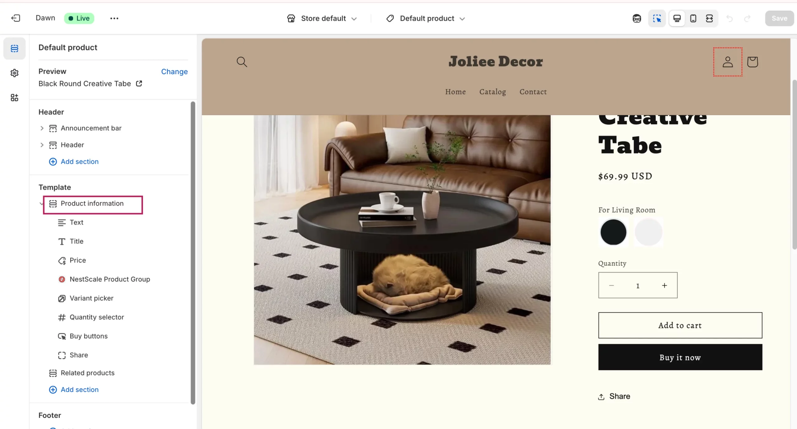product information