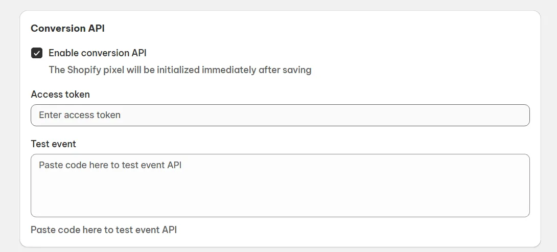 enable conversions api