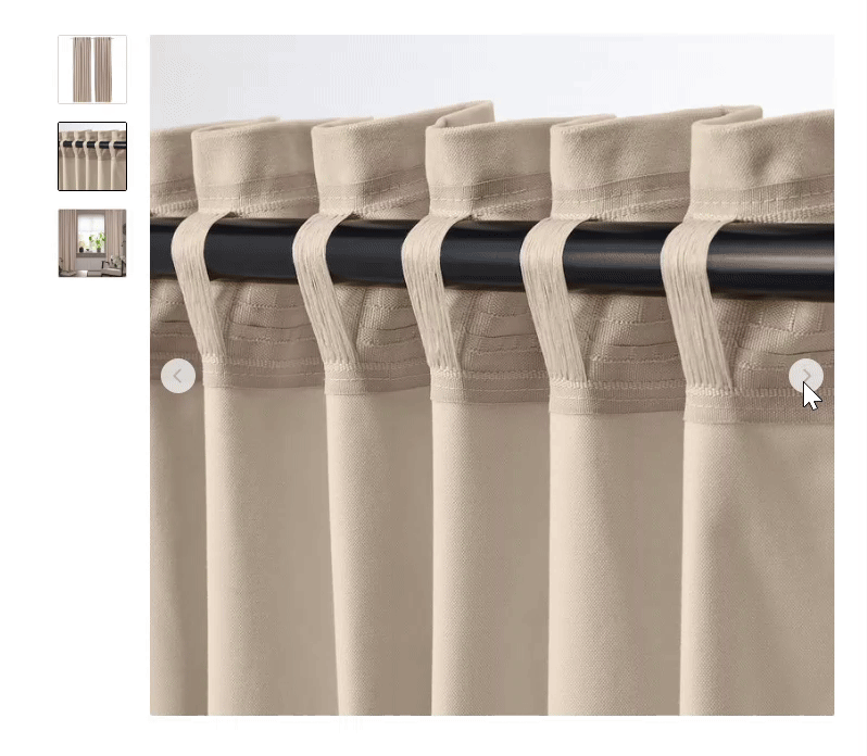shopify product page image slider