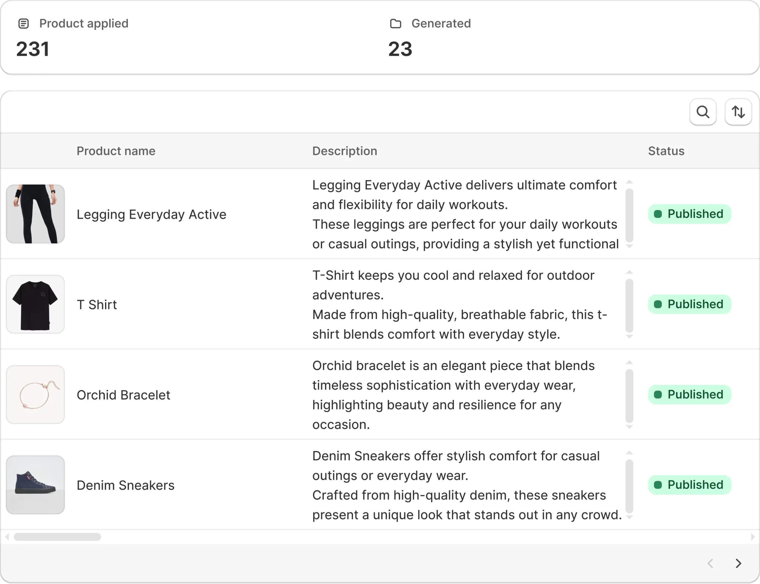 bulk generate product descriptions