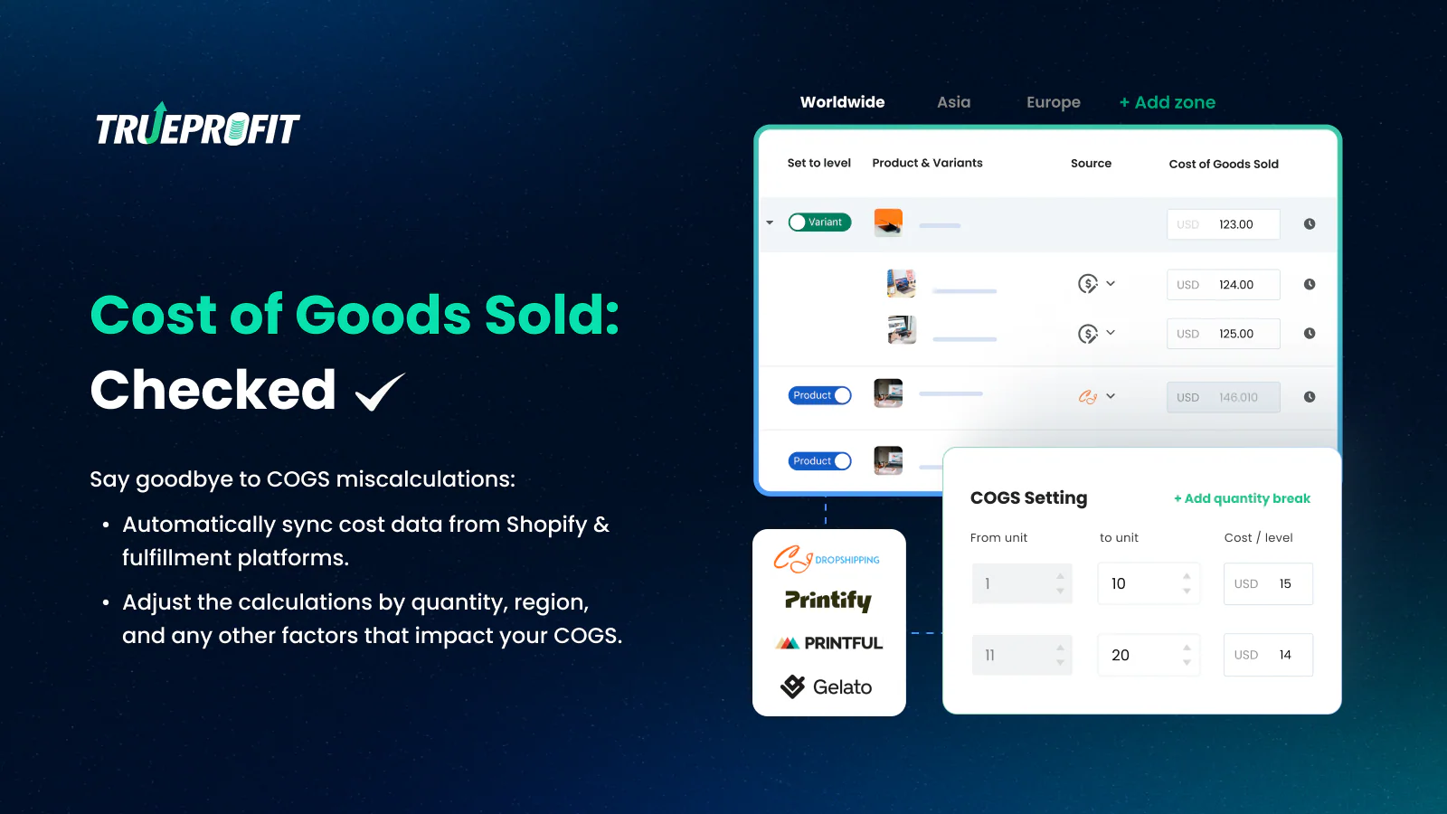 trueprofit shopify app
