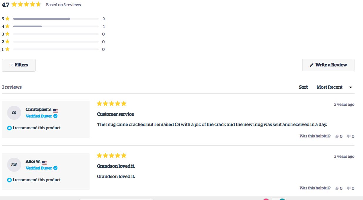 add customer reviews on product page