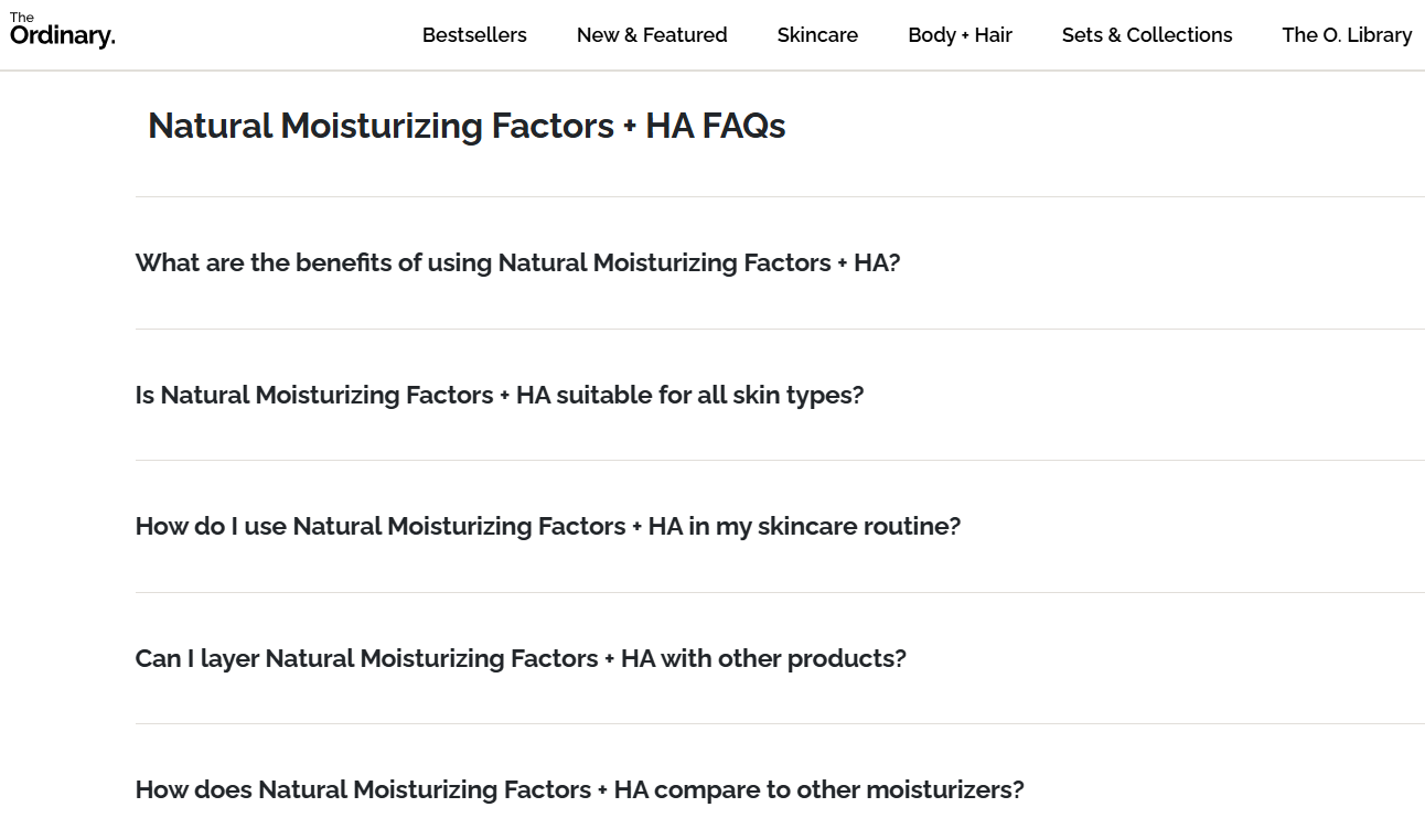 answer common questions on product page