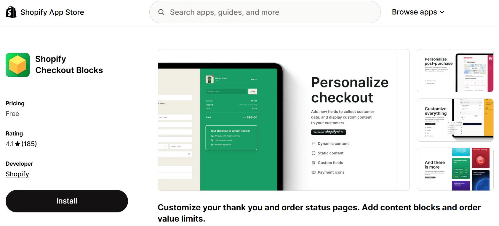 Shopify checkout blocks