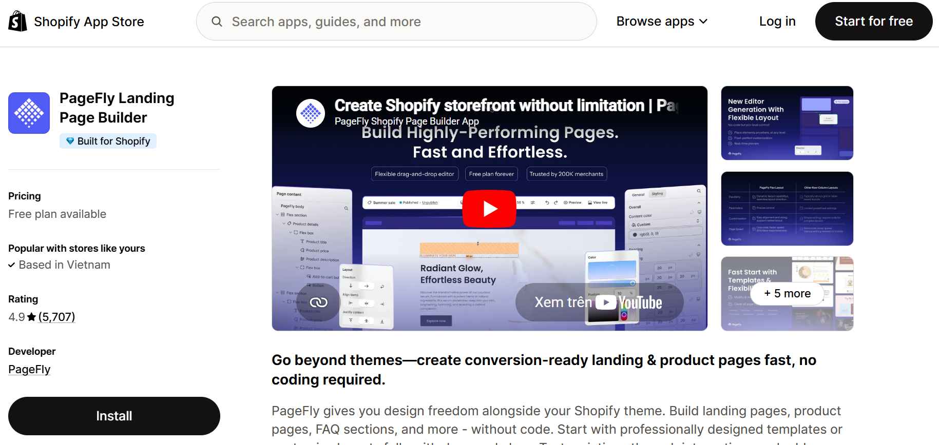 Shopify app to customize product page 
