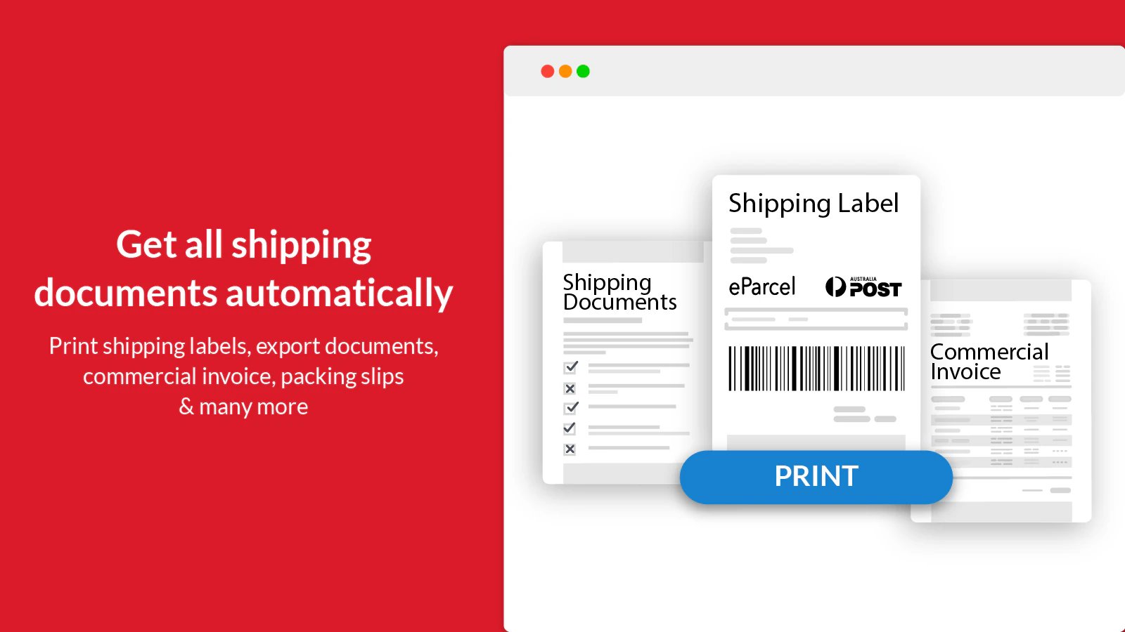 PluginHive Australia Post Ship App feature
