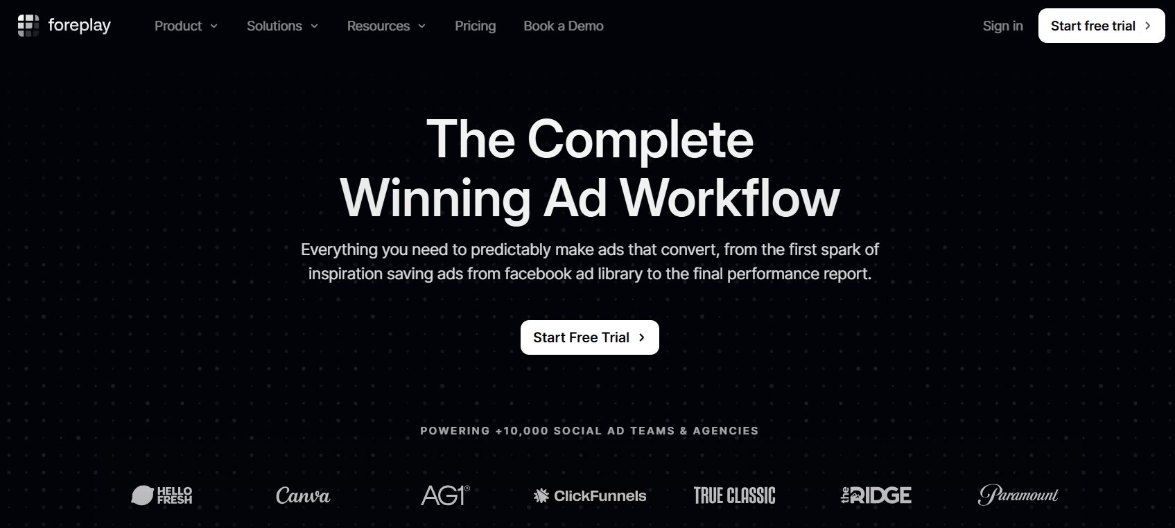 Foreplay.co - creative analysis tool