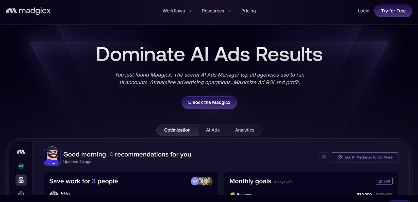 Madgicx - creative analysis tool