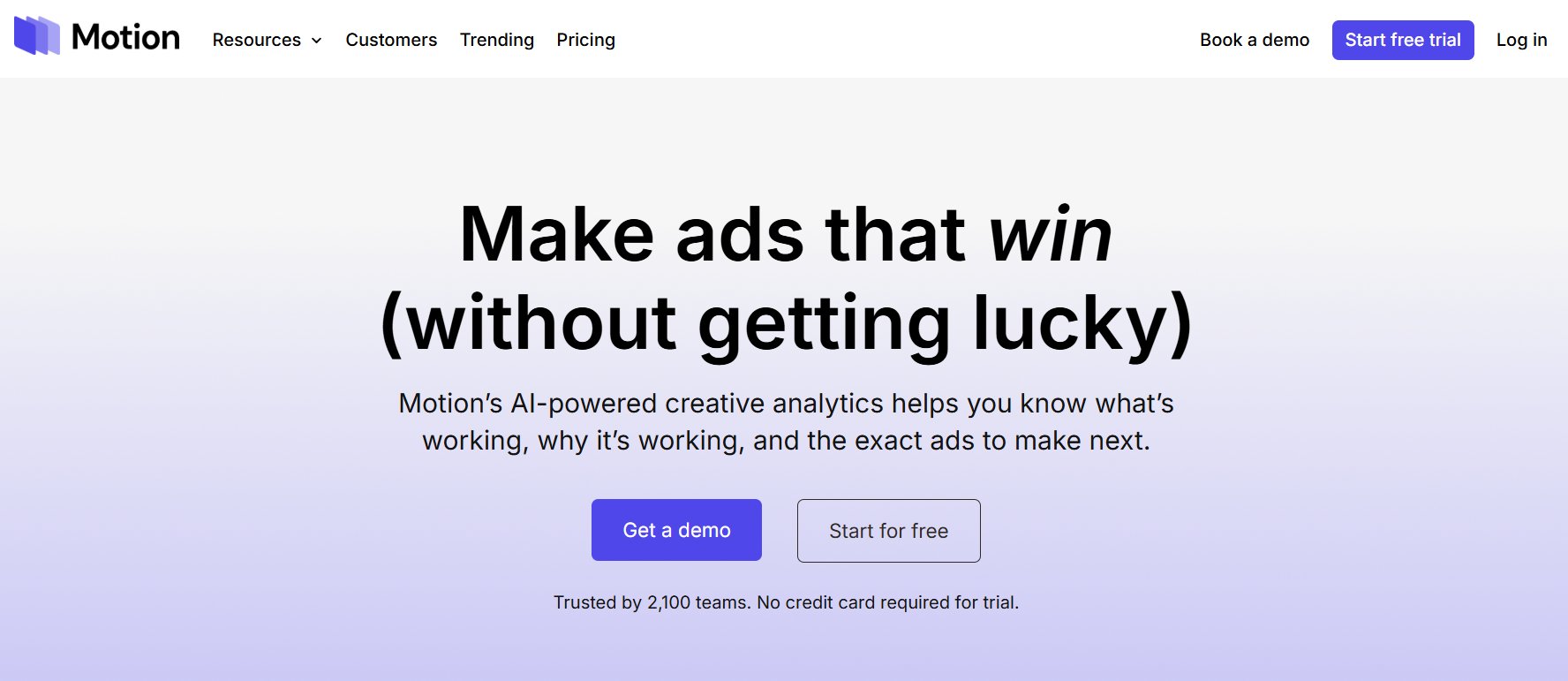 Motion - creative analysis tool