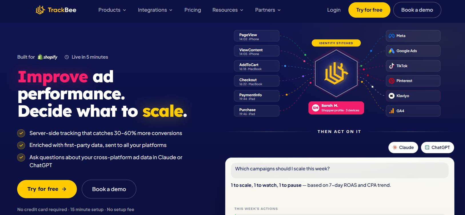 TrackBee - attribution for small DTC brand