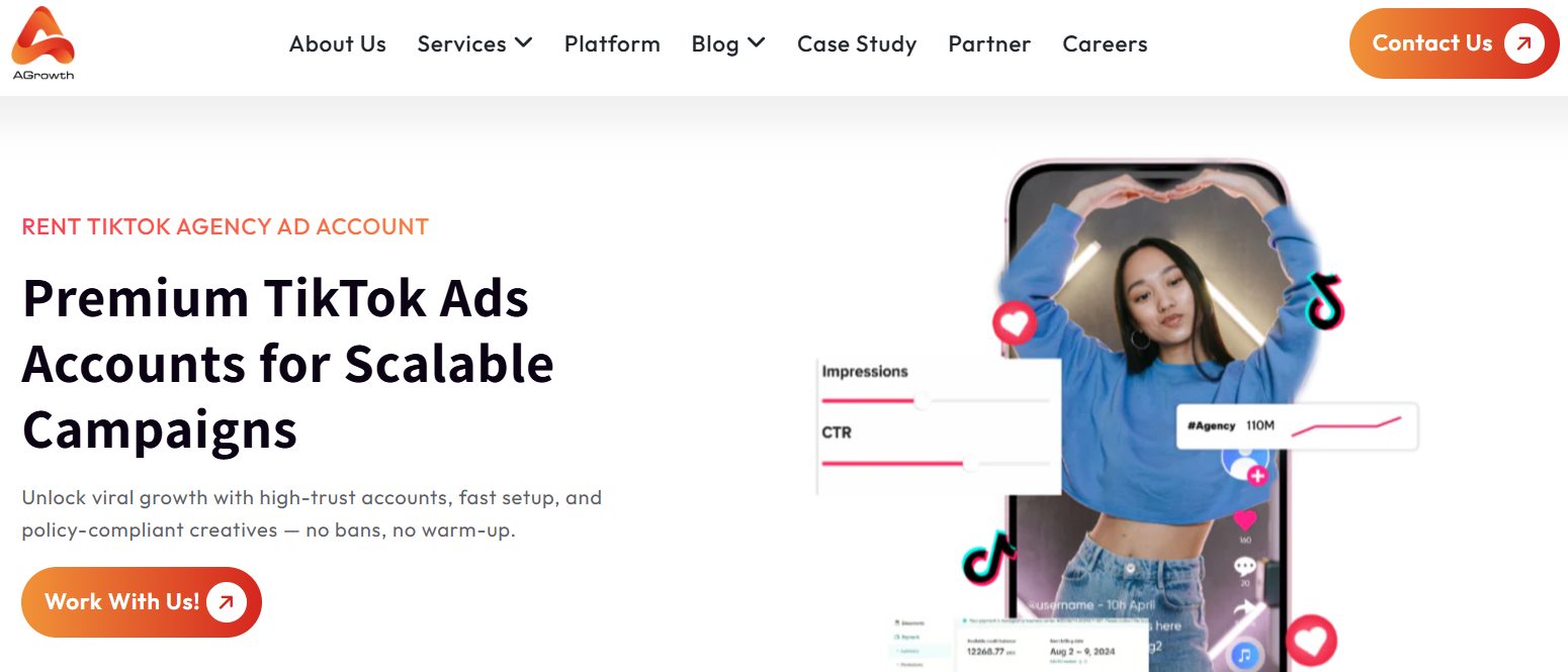 AGrowth - tiktok account service provider