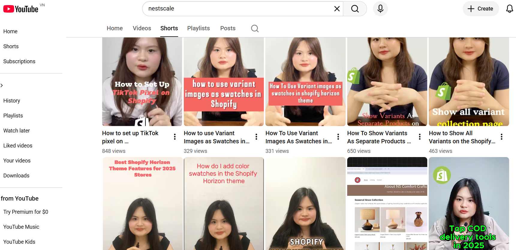 youtube shorts example