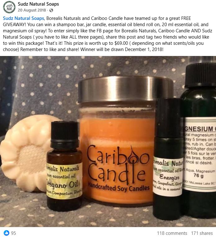 giveaway post on facebook
