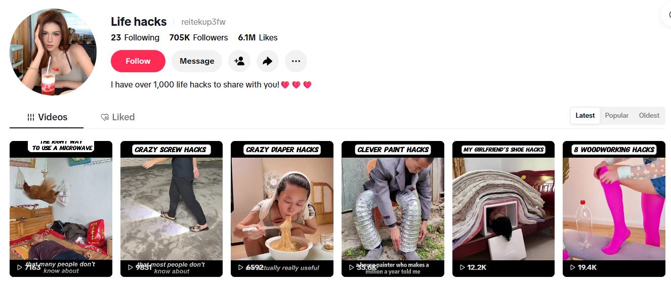faceless tiktok account
