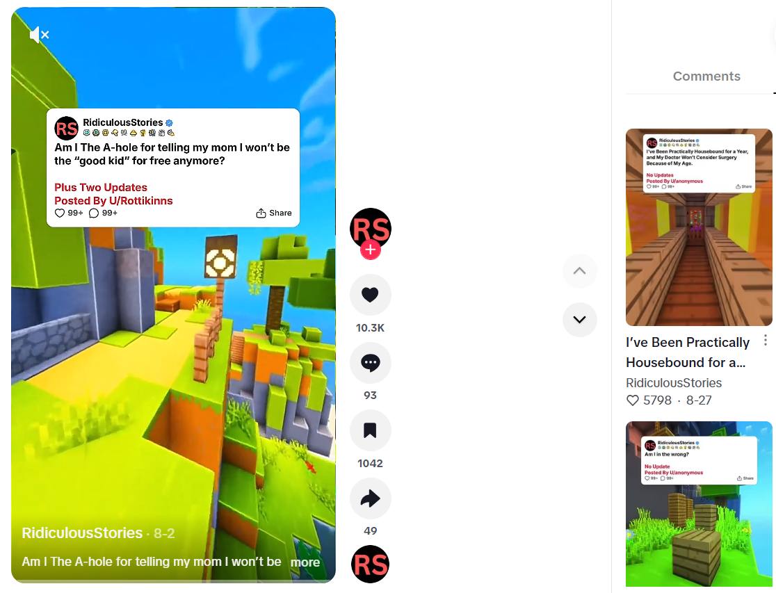 reddit stories on tiktok without showing face