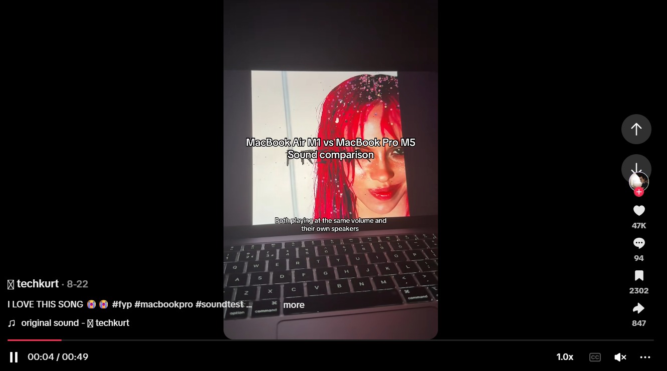 tech product comparison on tiktok without showing face