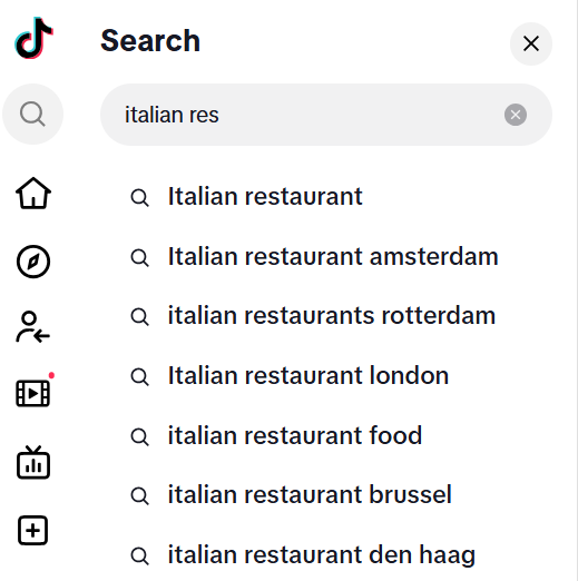 Use autocomplete on TikTok