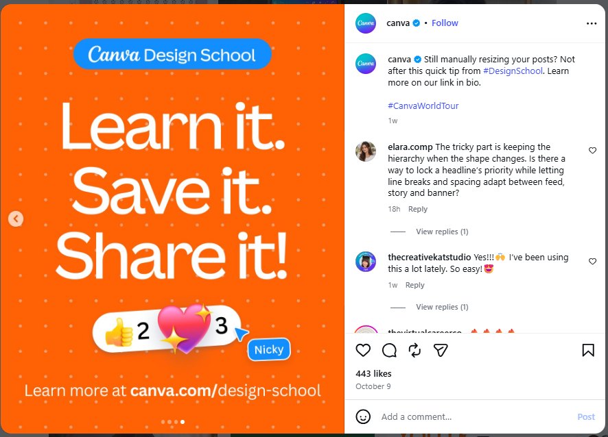 Canva post on Instagram