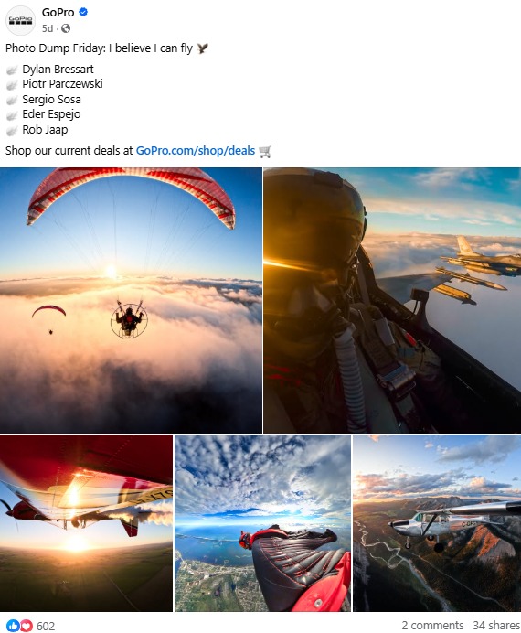 UGC on Facebook from GoPro