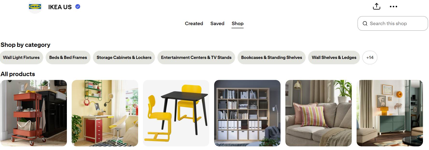 IKEA US's Pinterest shop