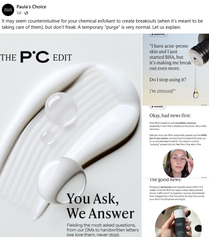 Paula's Choice FAQs section